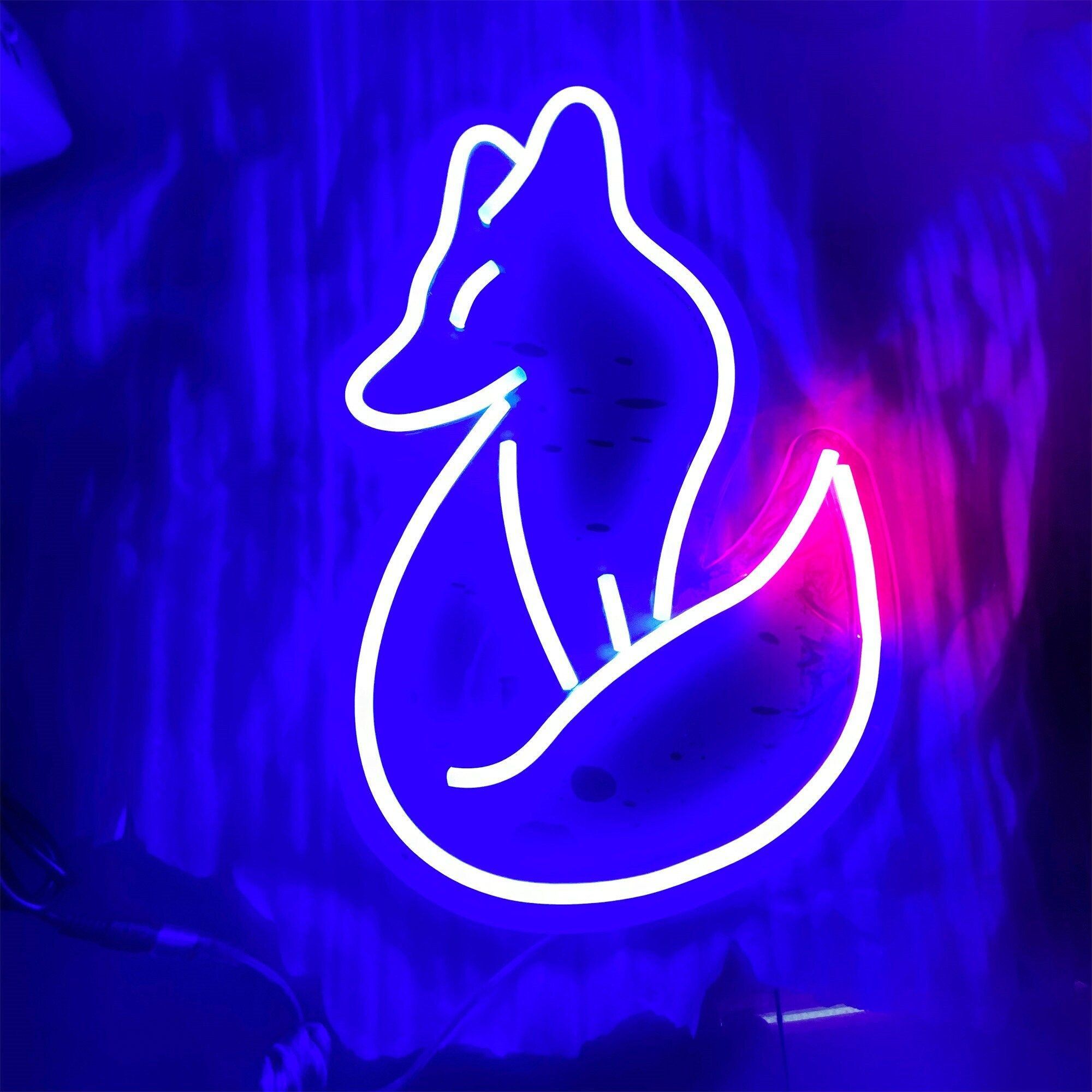 2000x2000 Custom Fox Neon Sign Personalized LED Neon Lights for Animal