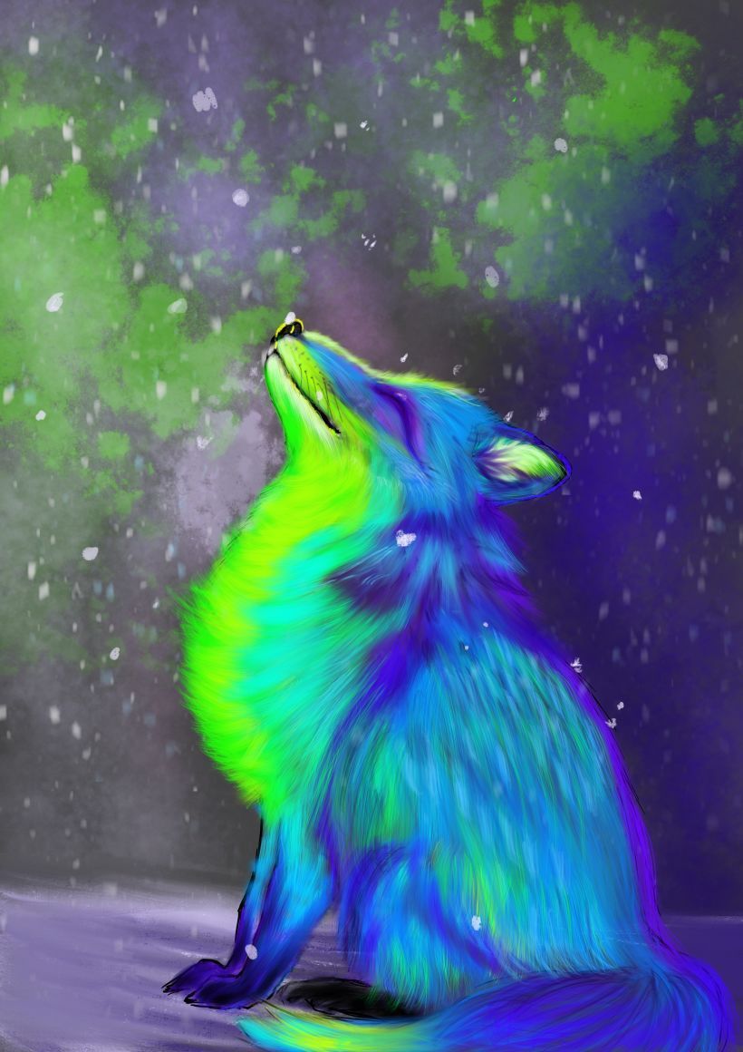820x1160 Neon Fox