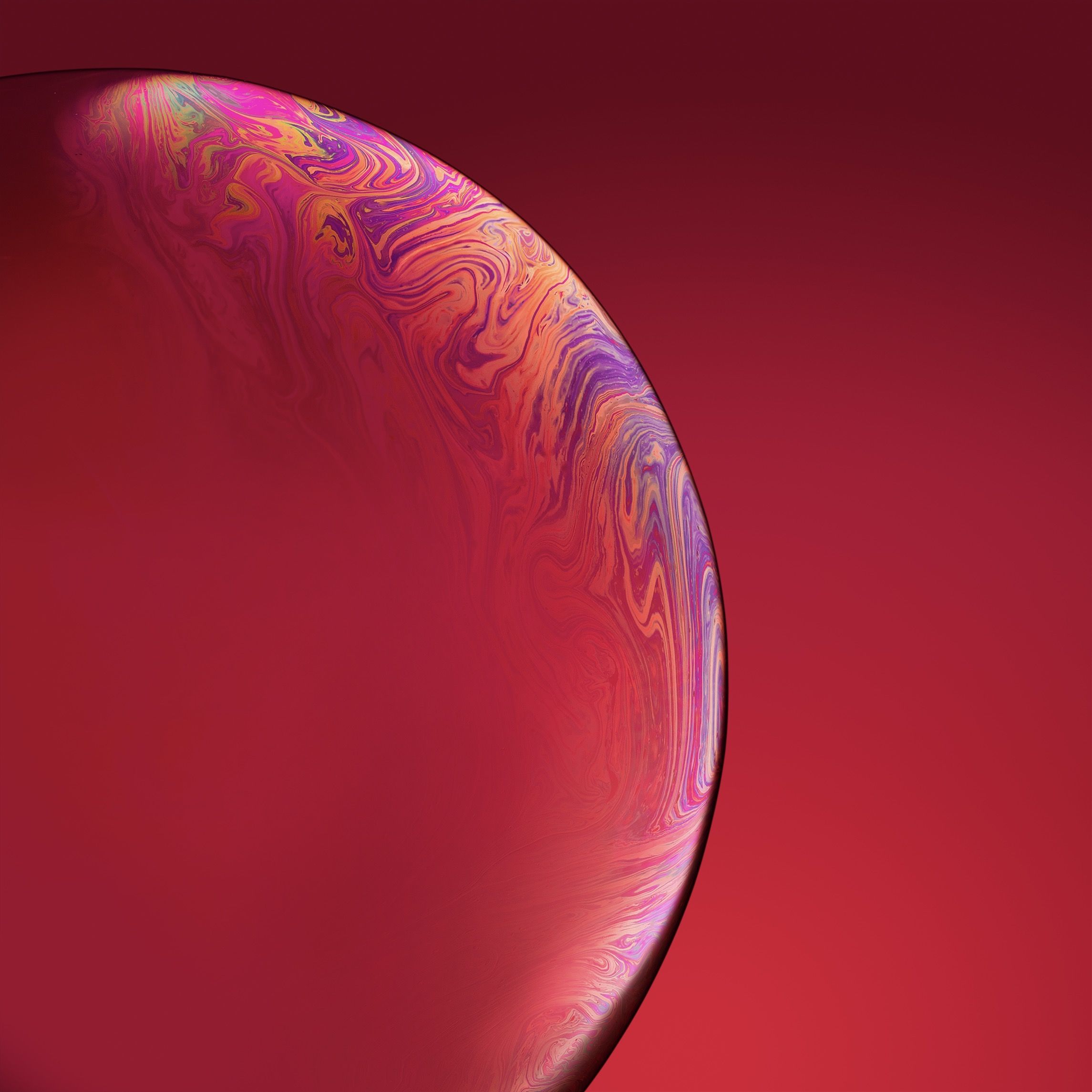 2290x2290 iPhone XR Wallpaper Bubble(RED)