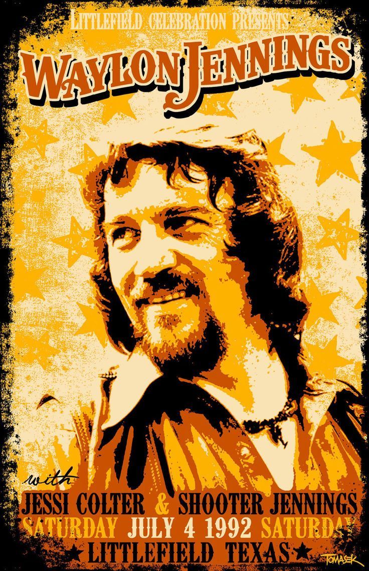 736x1137 Waylon Jennings Tour Poster. Waylon jennings, Concert posters, Tour posters