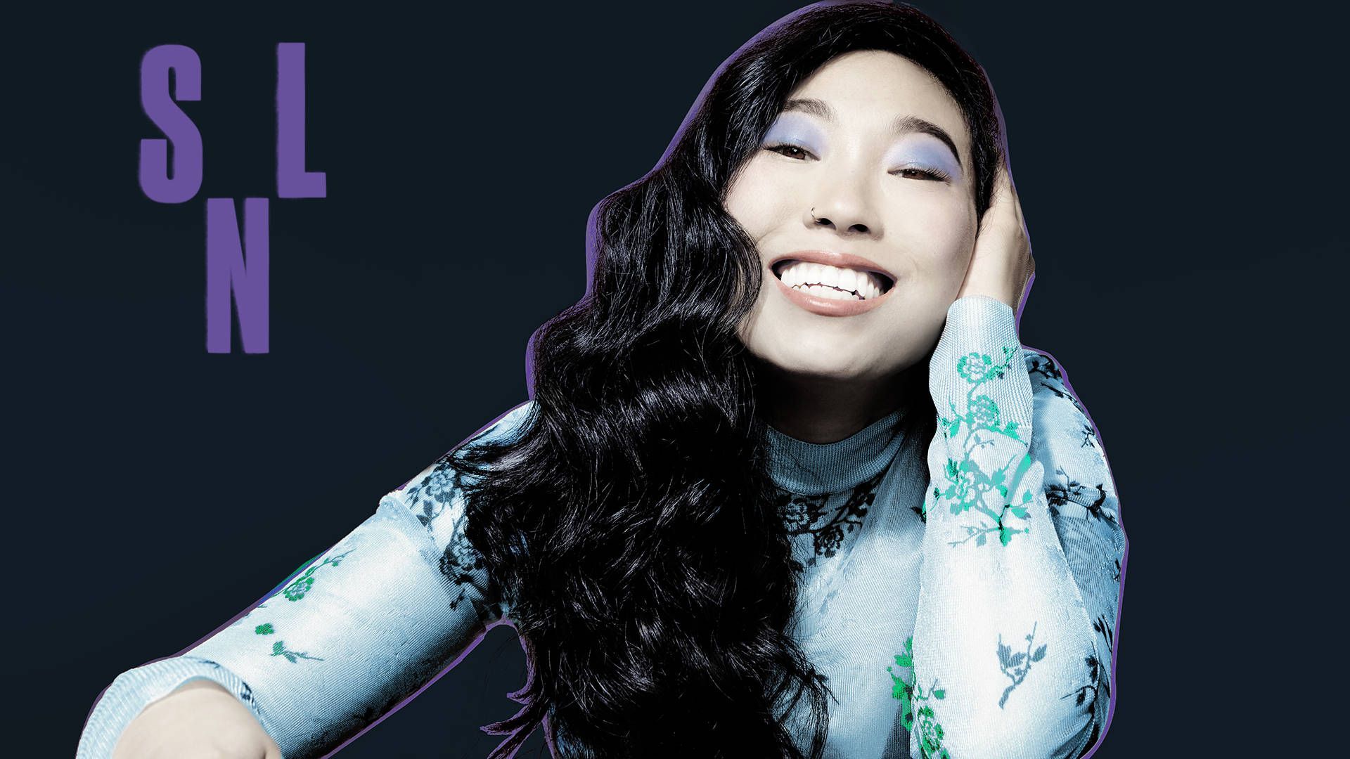 1920x1080 Download Awkwafina Photograph With SNL Letters Wallpaper