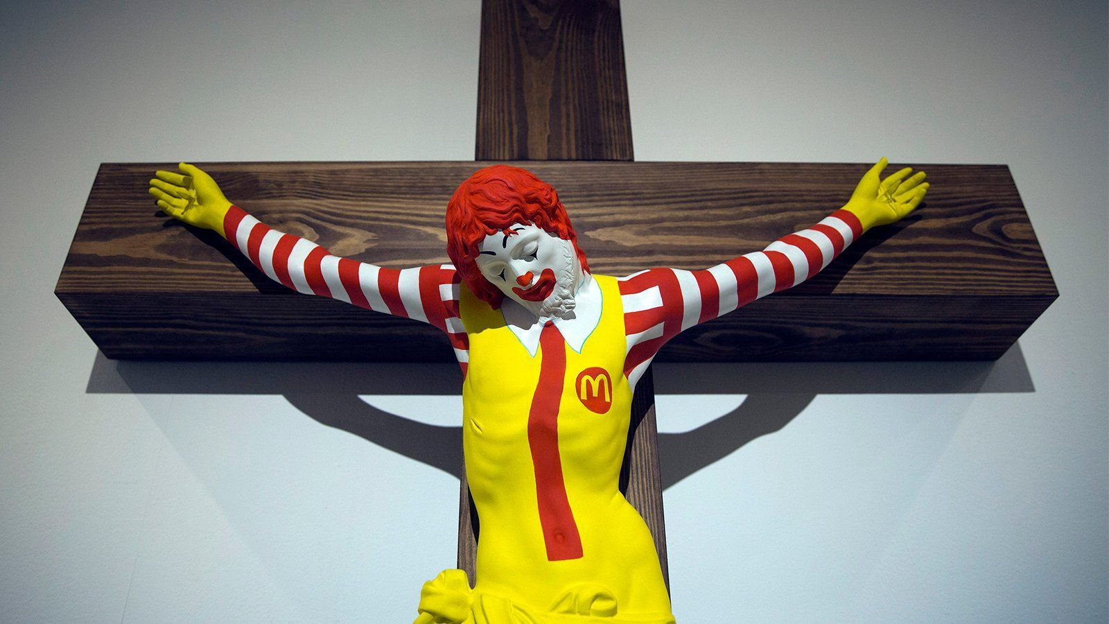 1600x900 Israeli Christians protest artwork depicting Ronald McDonald as 'McJesus'