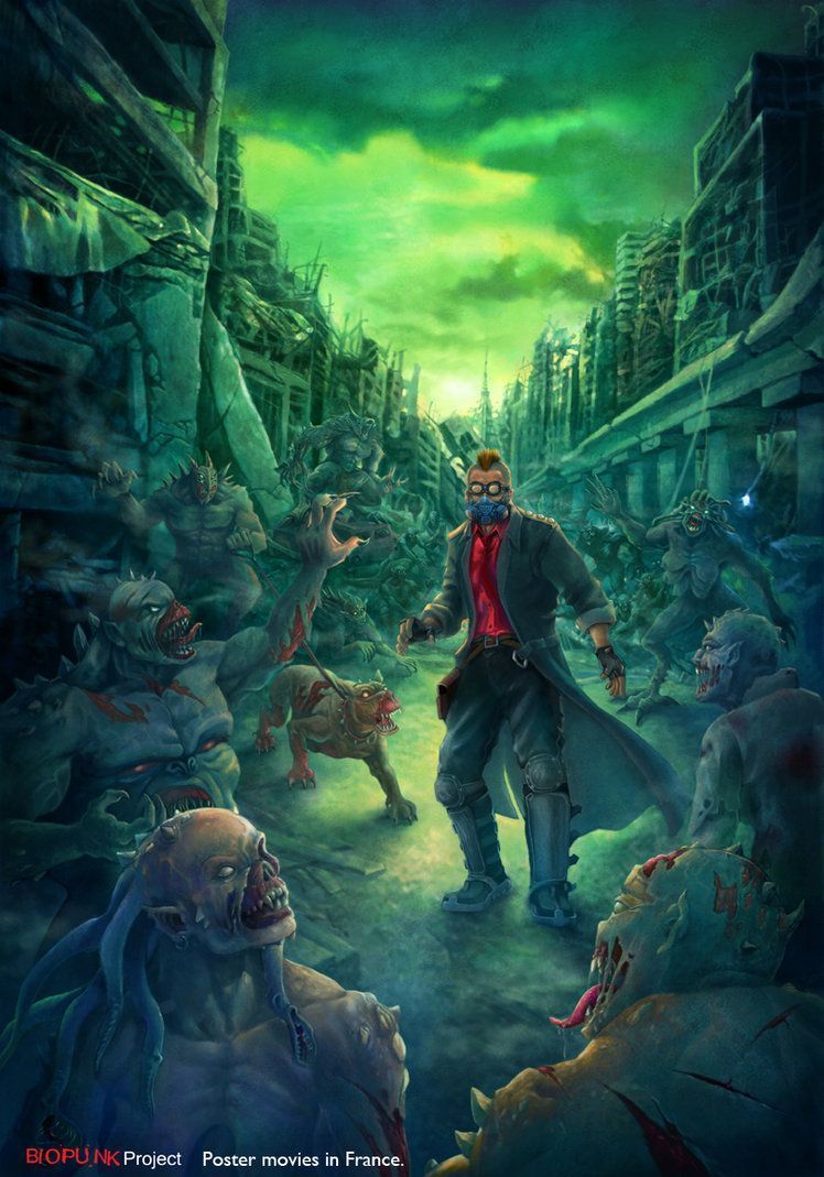 748x1069 BioPunk. Apocalipse zumbi, Zumbi, Apocalipse