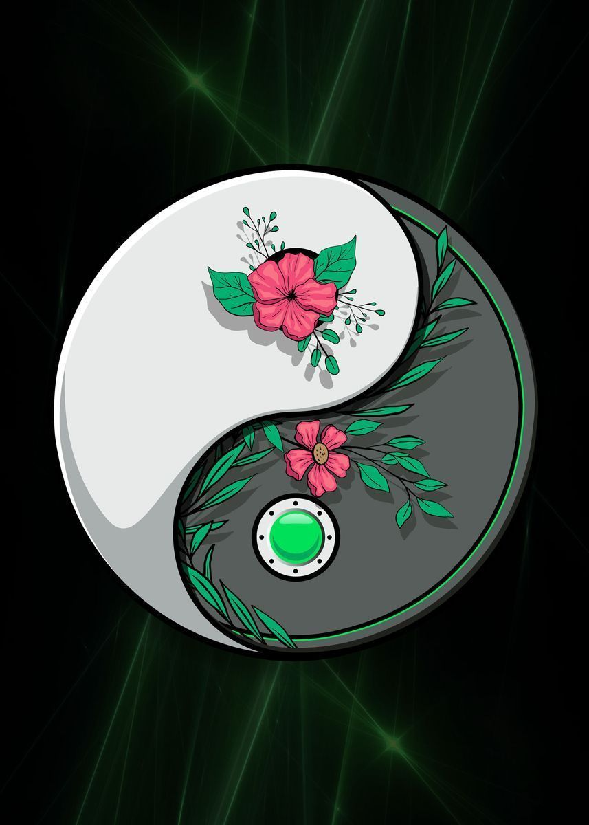 857x1200 Biopunk Symbol Yin Yang' Poster