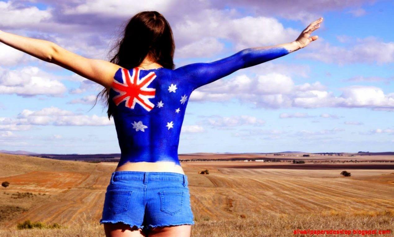 1270x765 Awesome Flag Australia In Body Girl Wallpaper HD