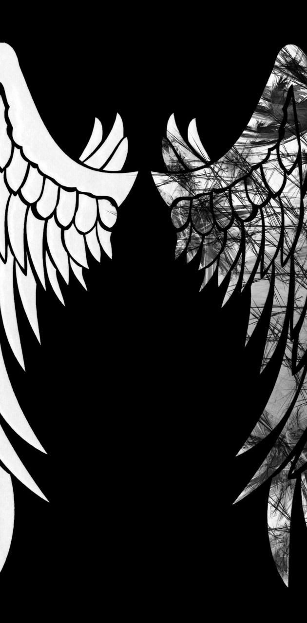 Black And White Wings Wallpapers Top Free Black And White Wings Backgrounds Wallpaperaccess