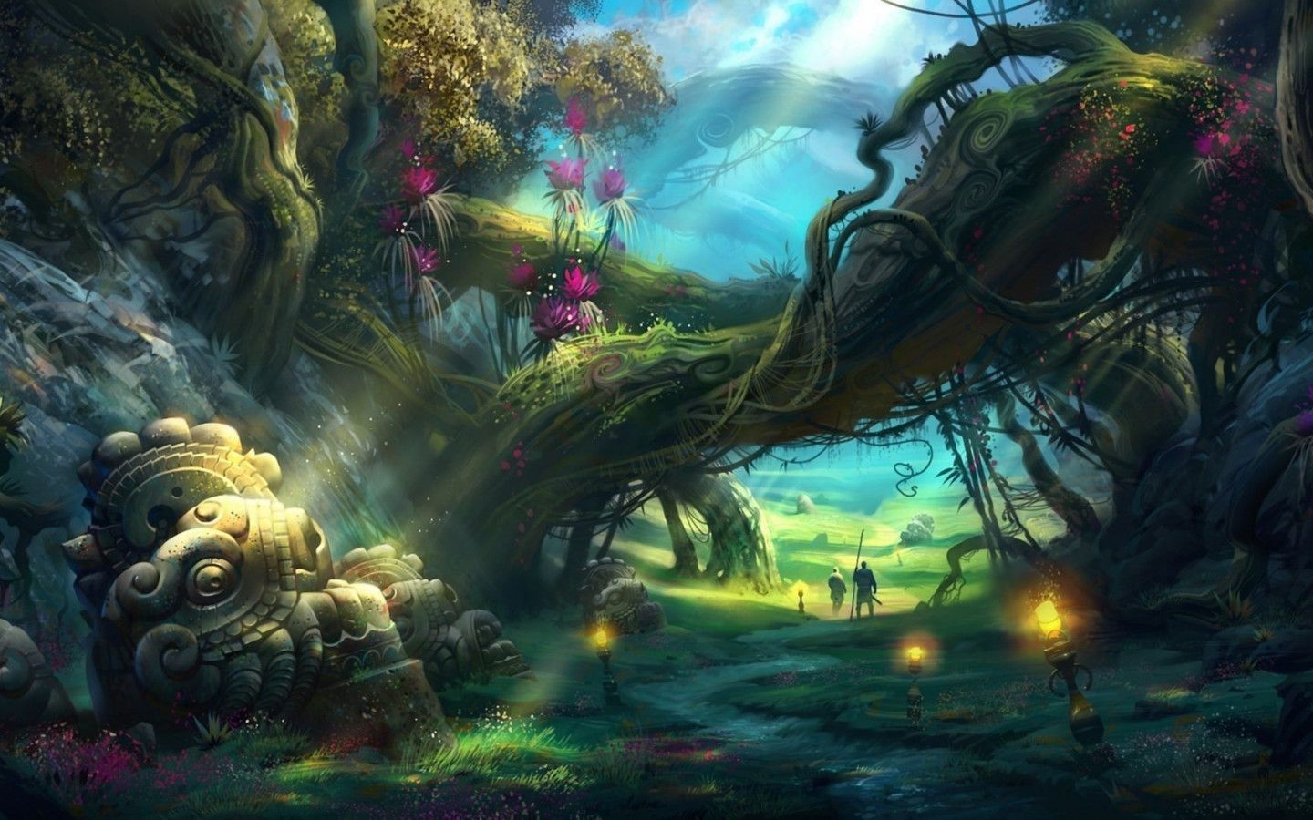 1440x900 Fantasy Jungle HD Wallpaper 111491