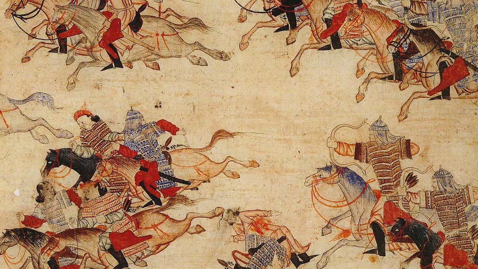 1600x900 Mongol Warriors in Battle (Illustration) History Encyclopedia