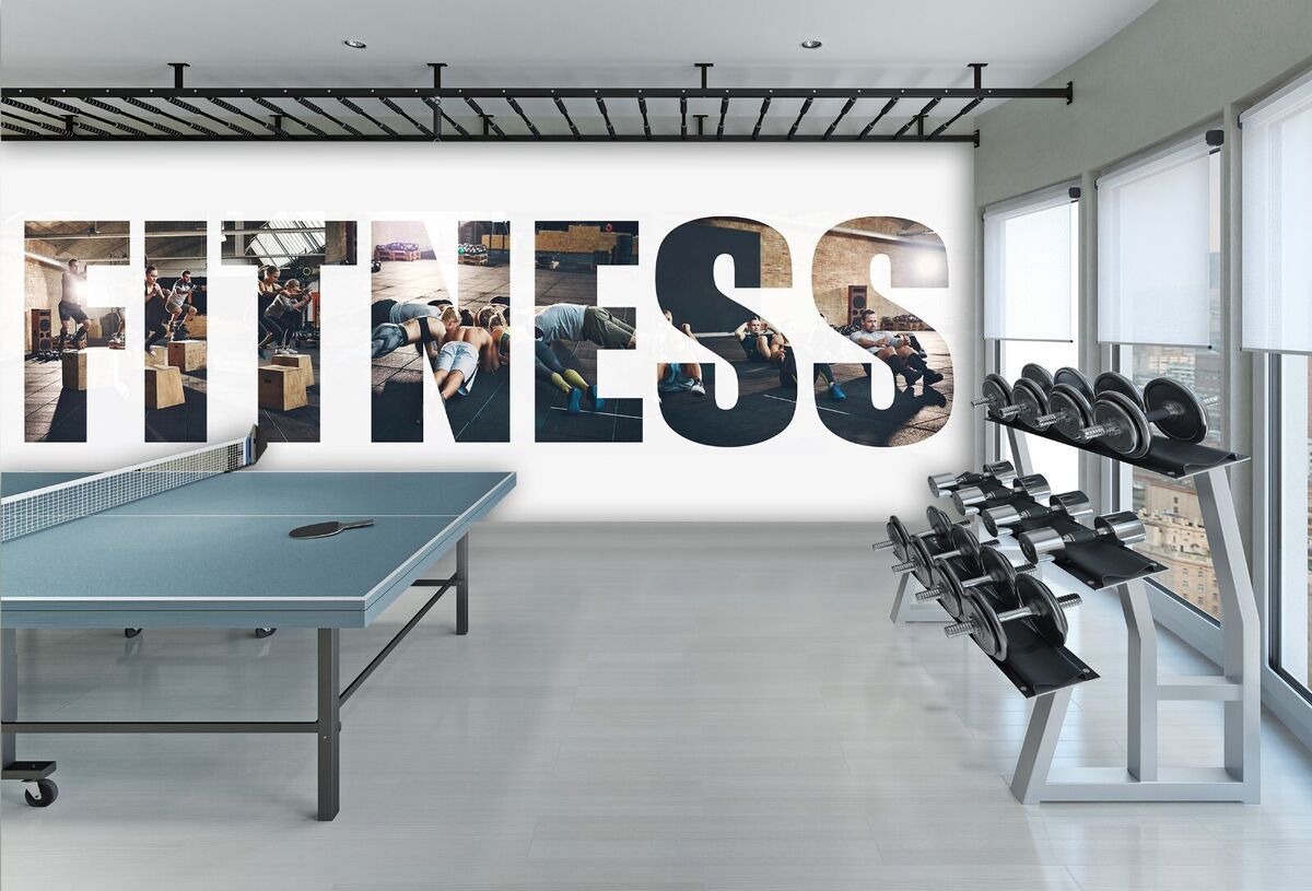 1200x815 3D Gym Fitness 11946 Wallpaper Mural Wall Print Wall Wallpaper Murals US Coco