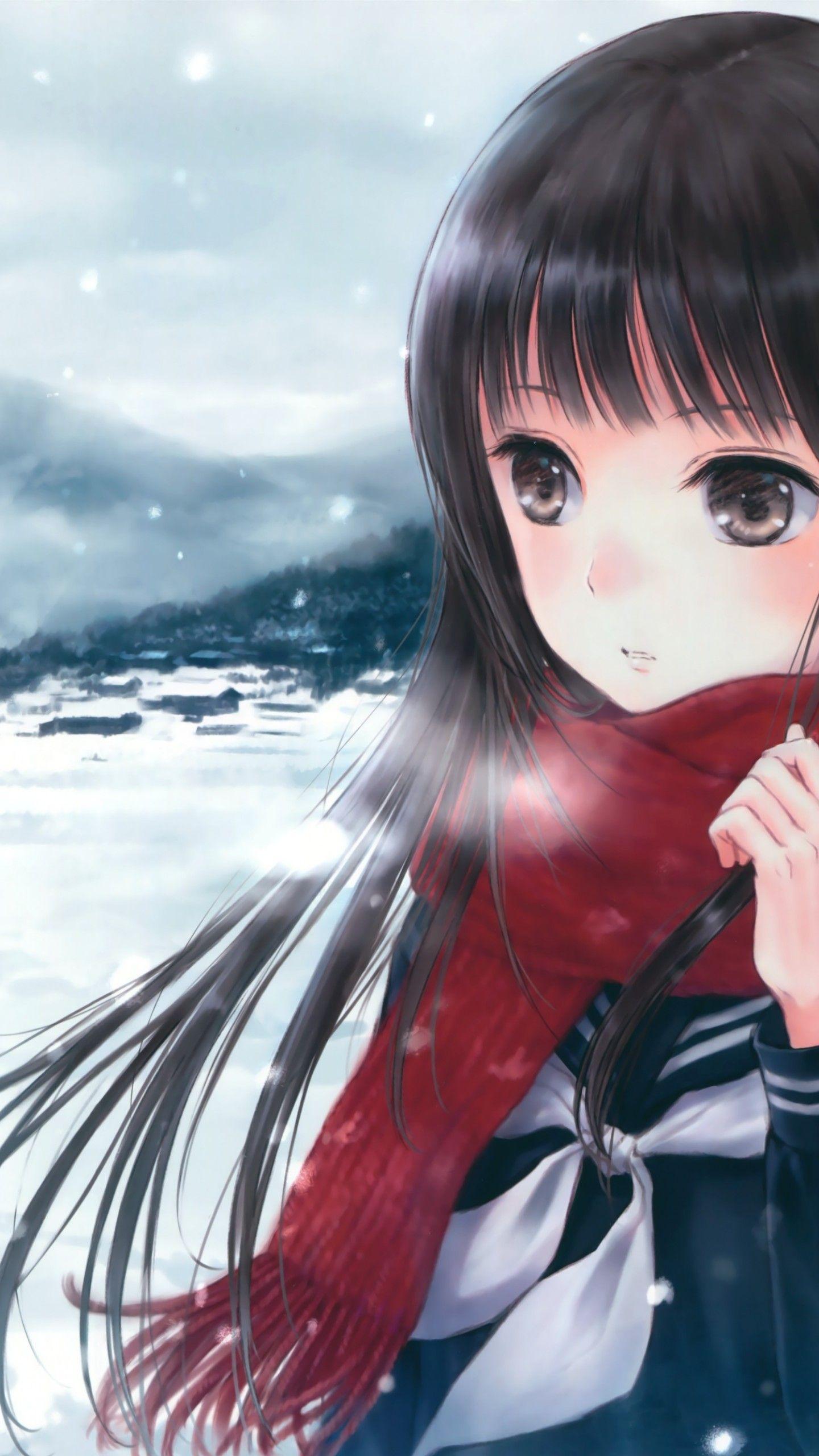 Winter Anime Girl Wallpapers Top Free Winter Anime Girl Backgrounds