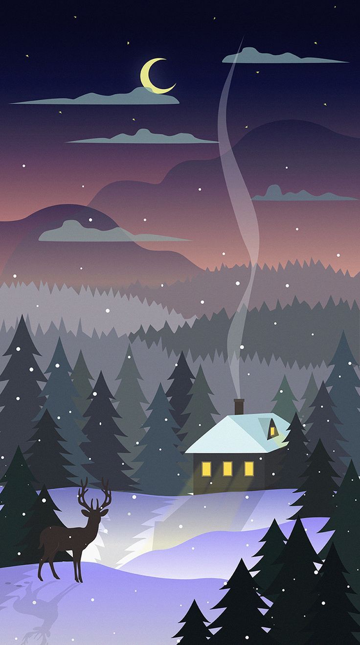 736x1318 Winter forest. Graphic wallpaper, Wallpaper iphone christmas, Christmas wallpaper