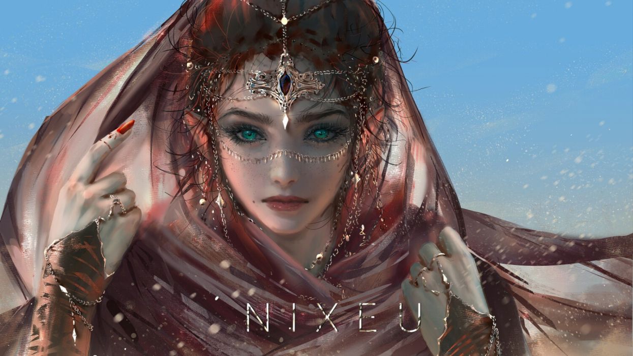 1245x700 By nixeu girls drawings fantasy widescreen wallpaperx1080