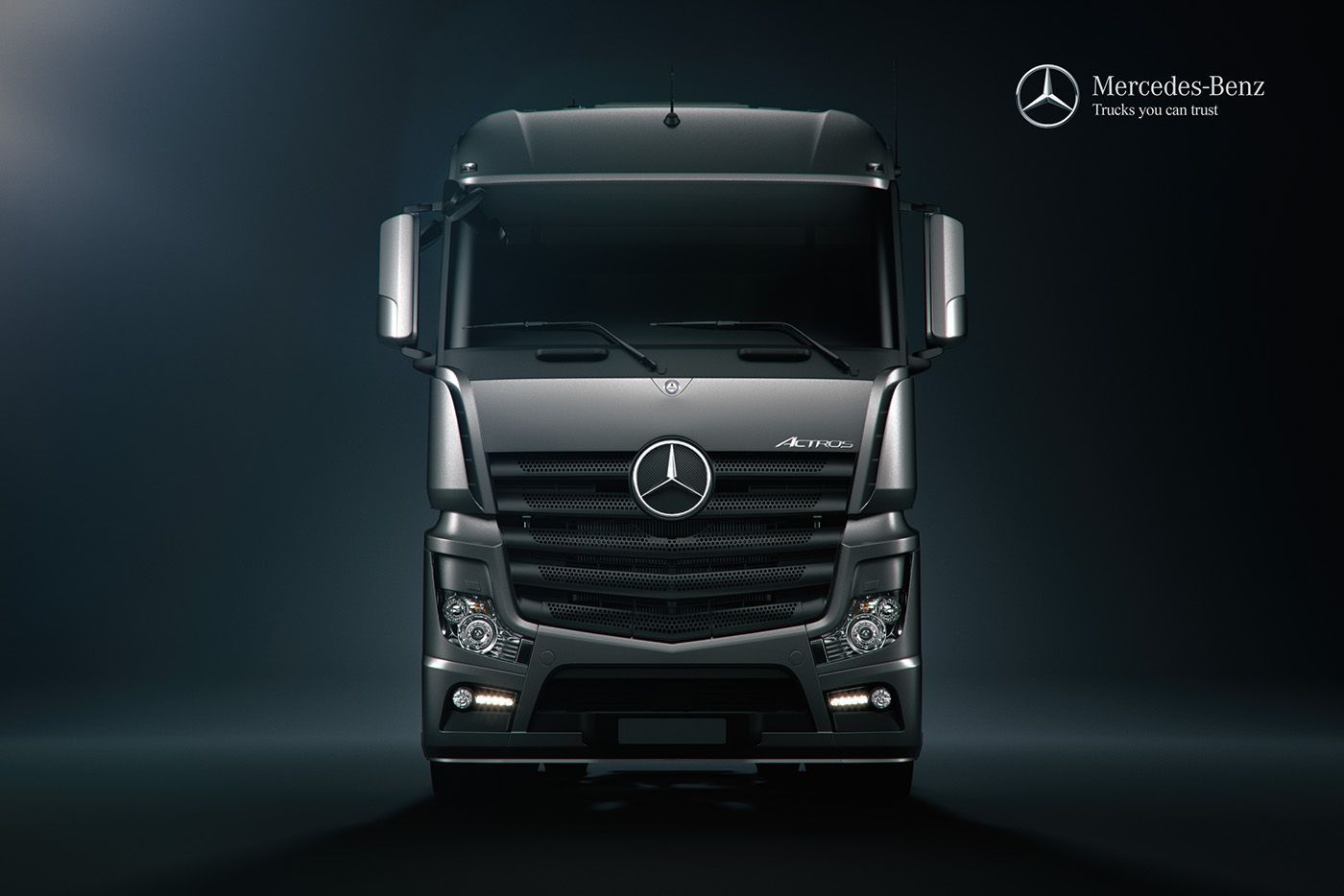 1400x934 Mercedes Actros & Retouching