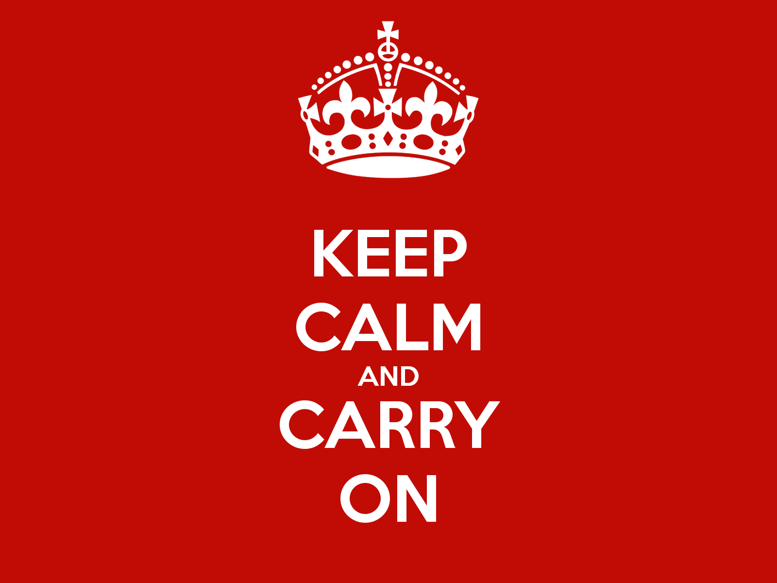 1600x1200 Red Keep Calm and Carry On Wallpaper 7362 1600x1200px