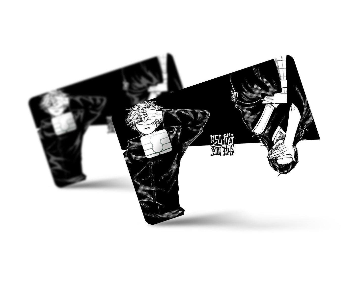 1445x1156 Jujutsu Kaisen Gojo & Geto Black White Credit Card Credit Card Skin