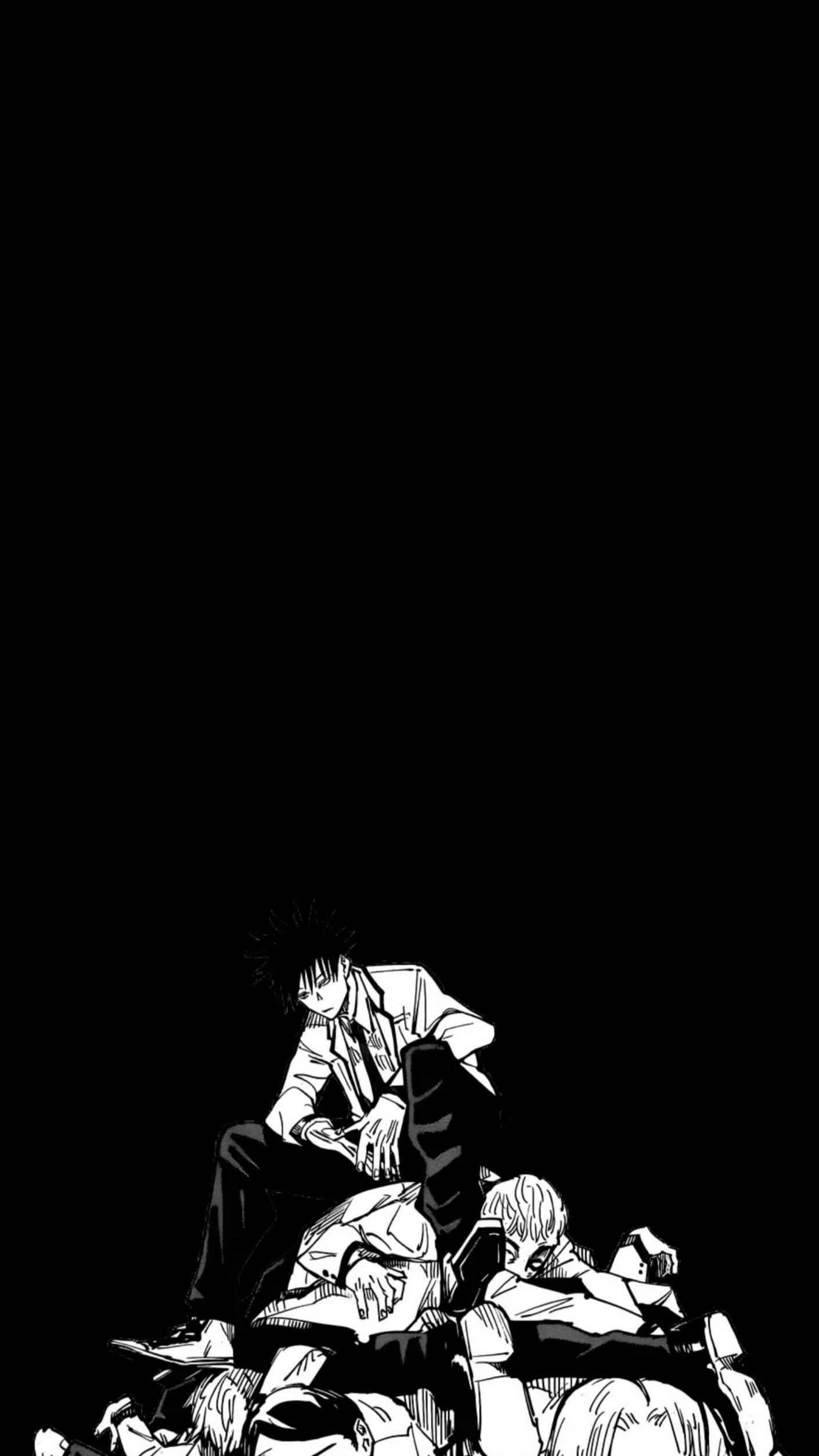 1411x2508 Jujutsu Kaisen Black Wallpaper