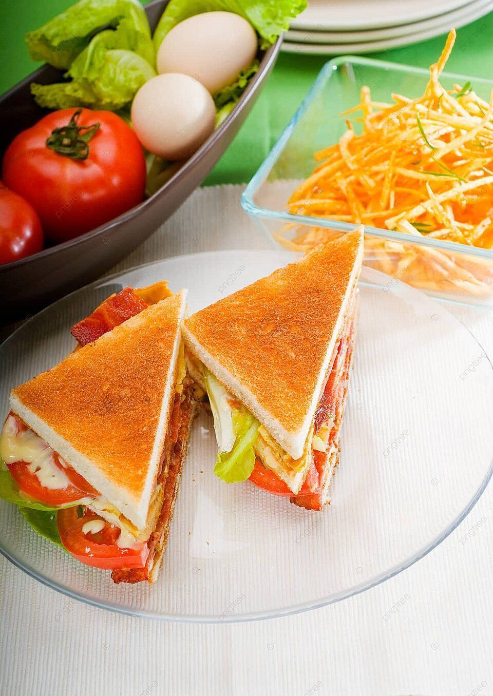 960x1356 Club Sandwich Breakfast Cut Dinner Photo Background And Picture For Free Download