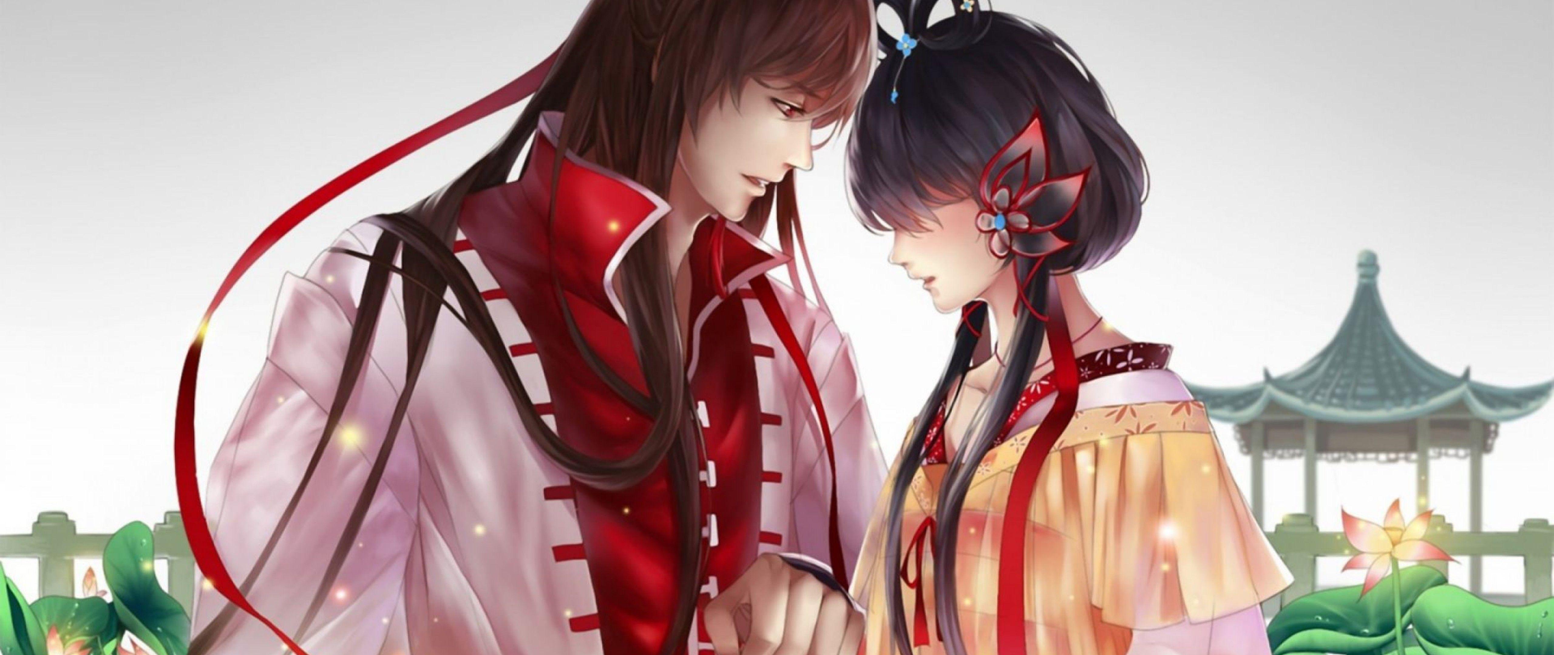 5120x2160 Cute Anime Couple Beautiful HD Wallpaper for Desktop and Mobiles 4K