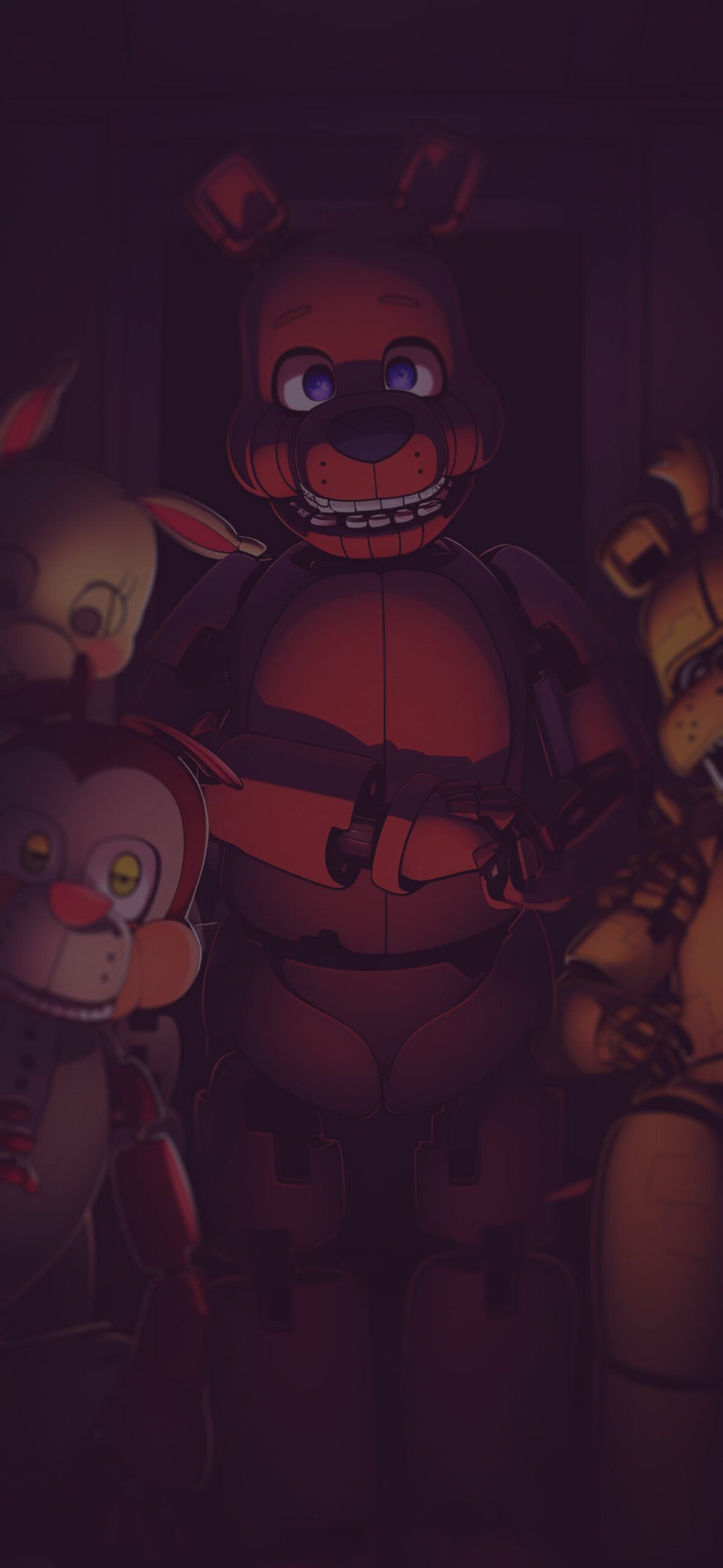 1181x2560 Five Nights at Freddy's Cartoon Art Wallpaper