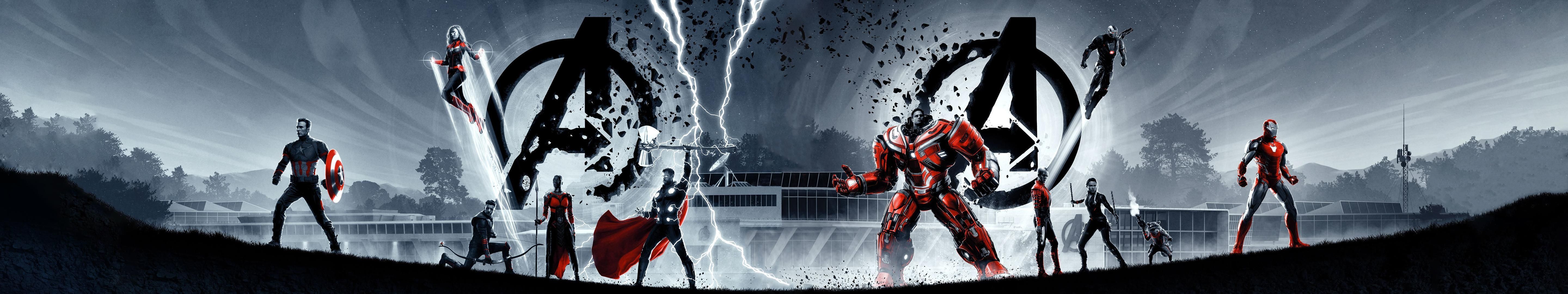 5760x1080 Avengers: Endgame (2019) [5760x1080] Variant 1 and 2 Combined. Art By Matt Ferguson. Avengers, Marvel, Art