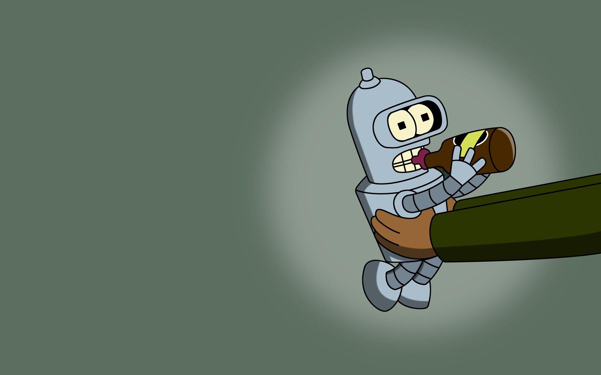 1920x1200 Futurama Bender Drinking Photo Full HD Download High Definiton