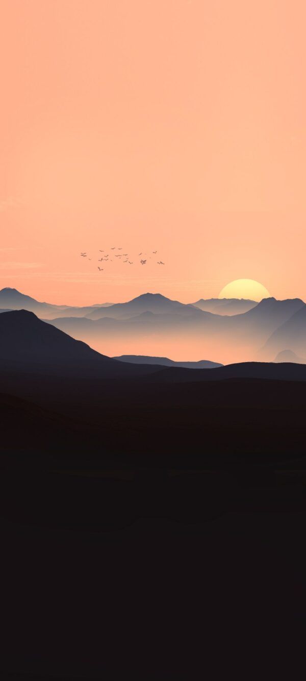 600x1333 Vector Amoled Black Sunrise Wallpaper