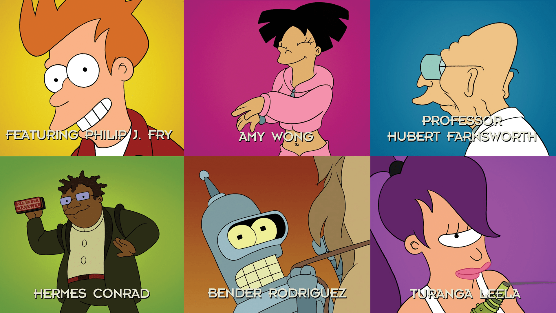 1920x1080 A Futurama wallpaper using the intro from Bender's Big Score OC