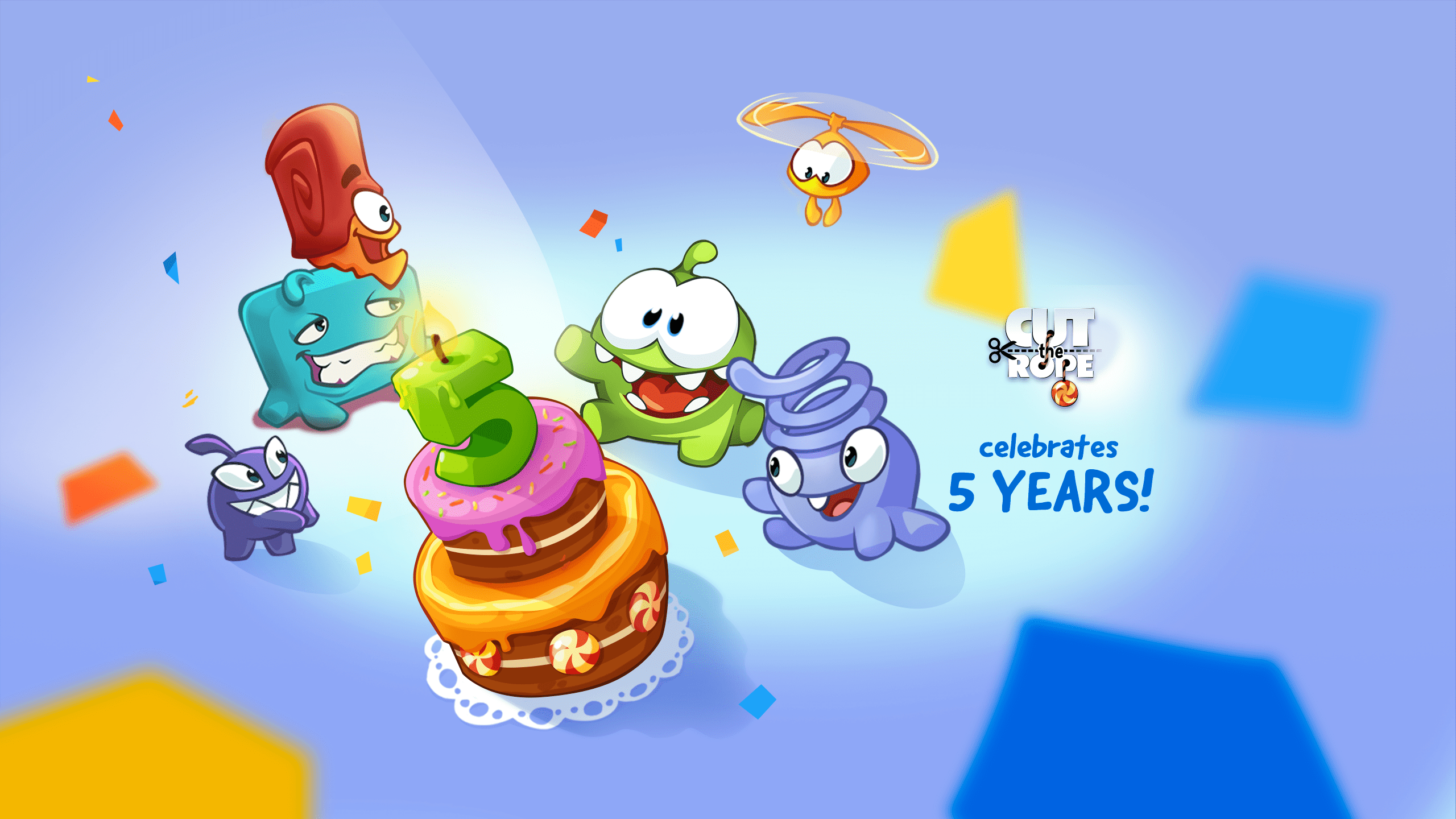 2560x1440 Om Nom is back, and still hungry: New 'Cut the Rope' set for December