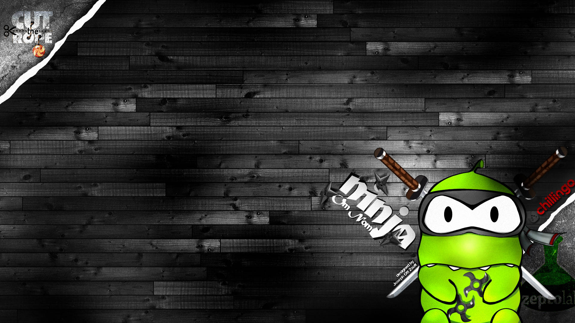 1920x1080 Download Kawaii Frog Ninja Om Nom Wallpaper