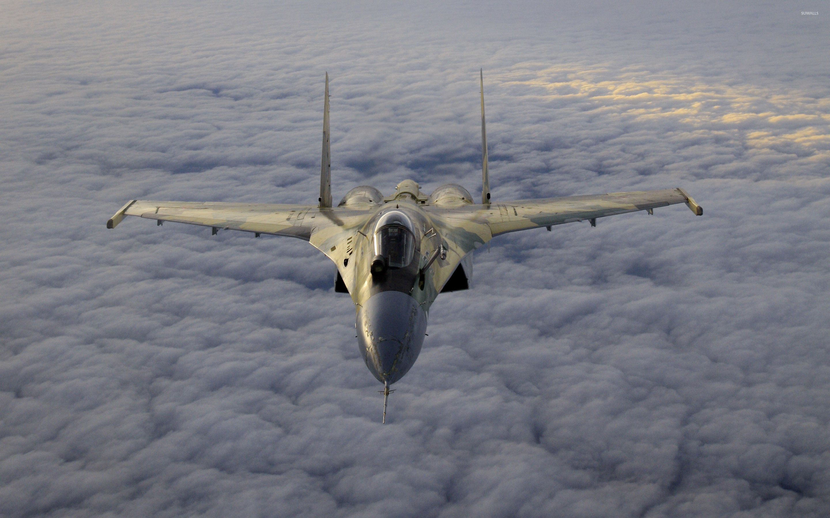 2880x1800 Sukhoi Su 35 Above The Clouds Wallpaper Wallpaper