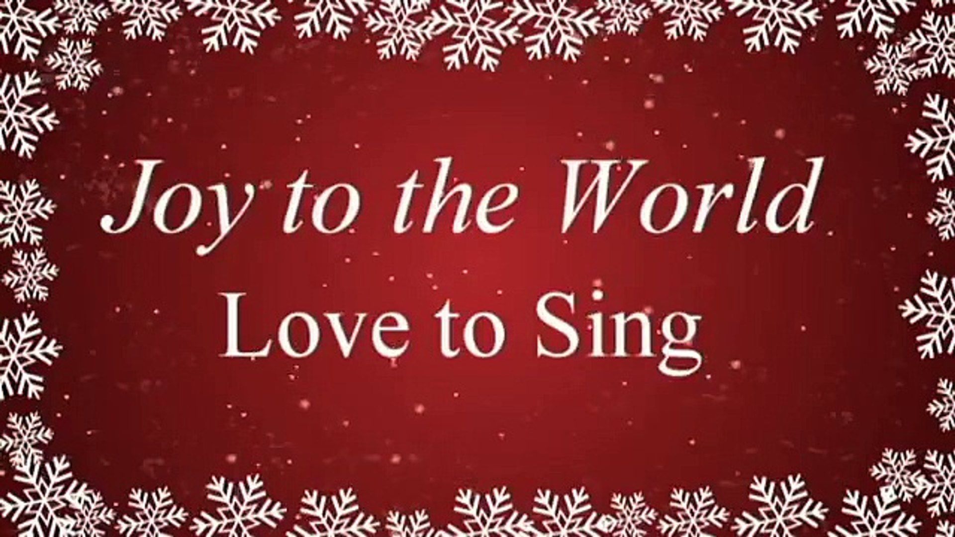 1920x1080 Joy to the World with Lyrics Christmas Carol & Song Kids Love to Sing