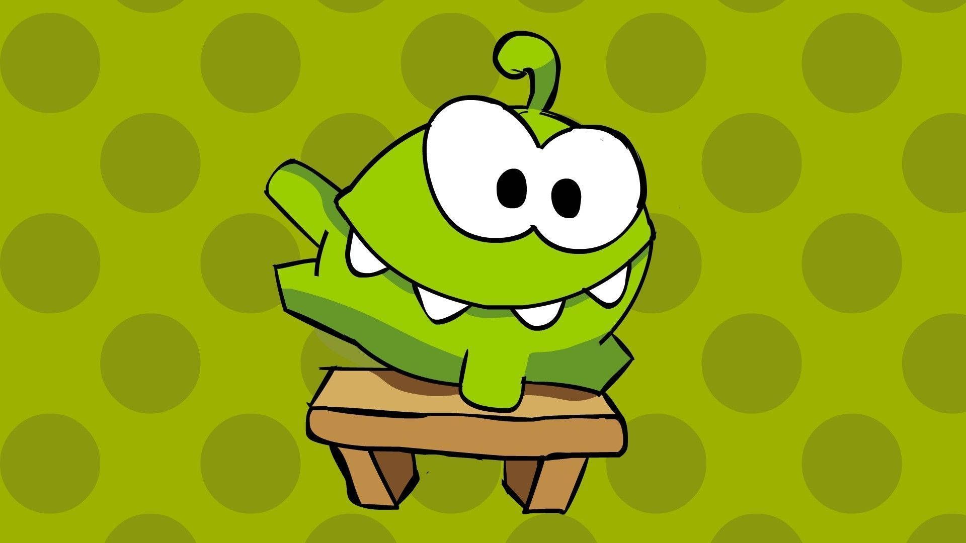 1920x1080 Download Kawaii Frog In Green Polka Dots Wallpaper