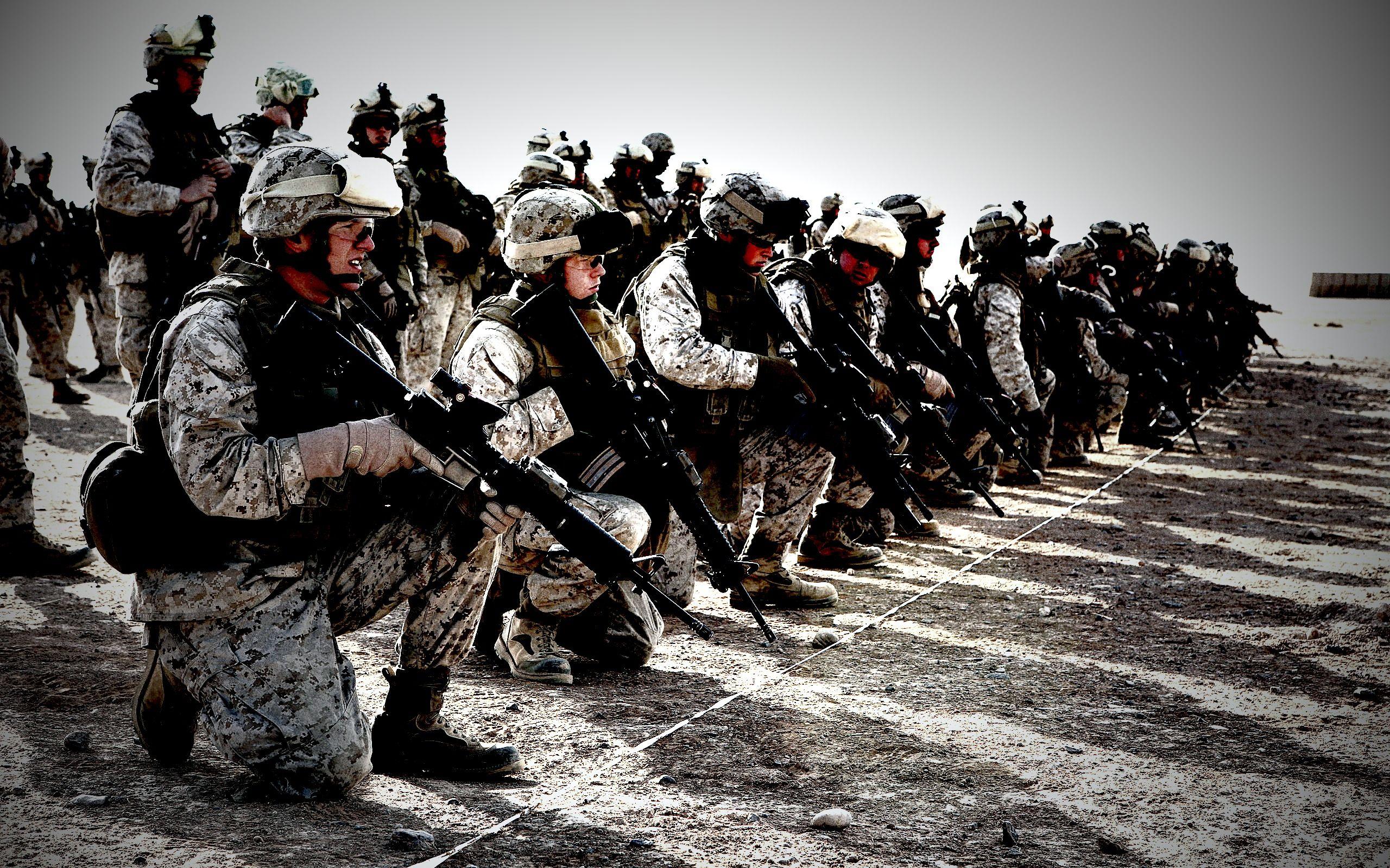 2560x1600 Elite Marines in Action: HD Military Soldier Wallpaperx1600
