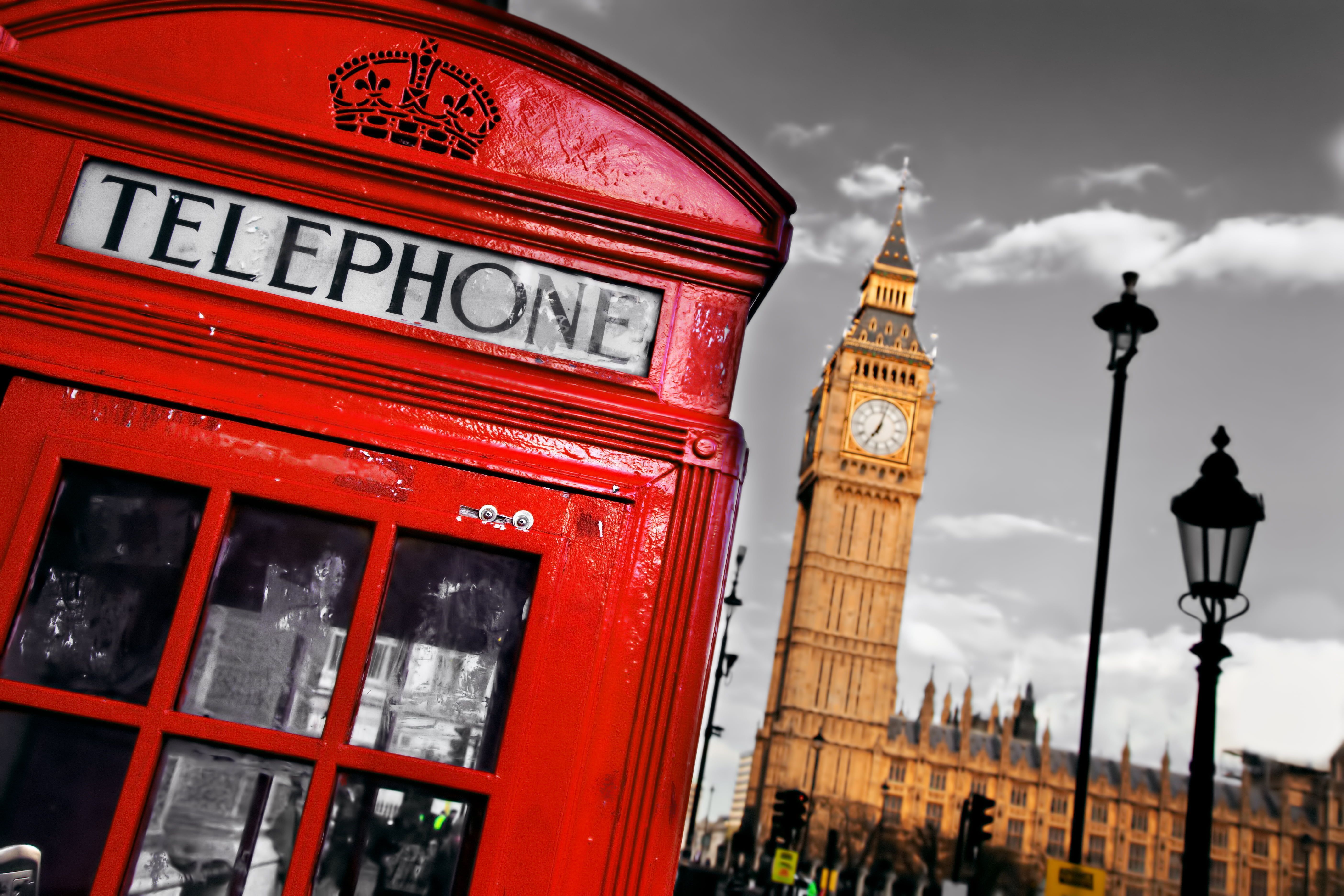 5616x3744 red telephone booth and Big Ben Tower #England #London phone booth #London #England Big Ben #telephone K #wallpaper #h. Big ben, Big ben london, London wall art