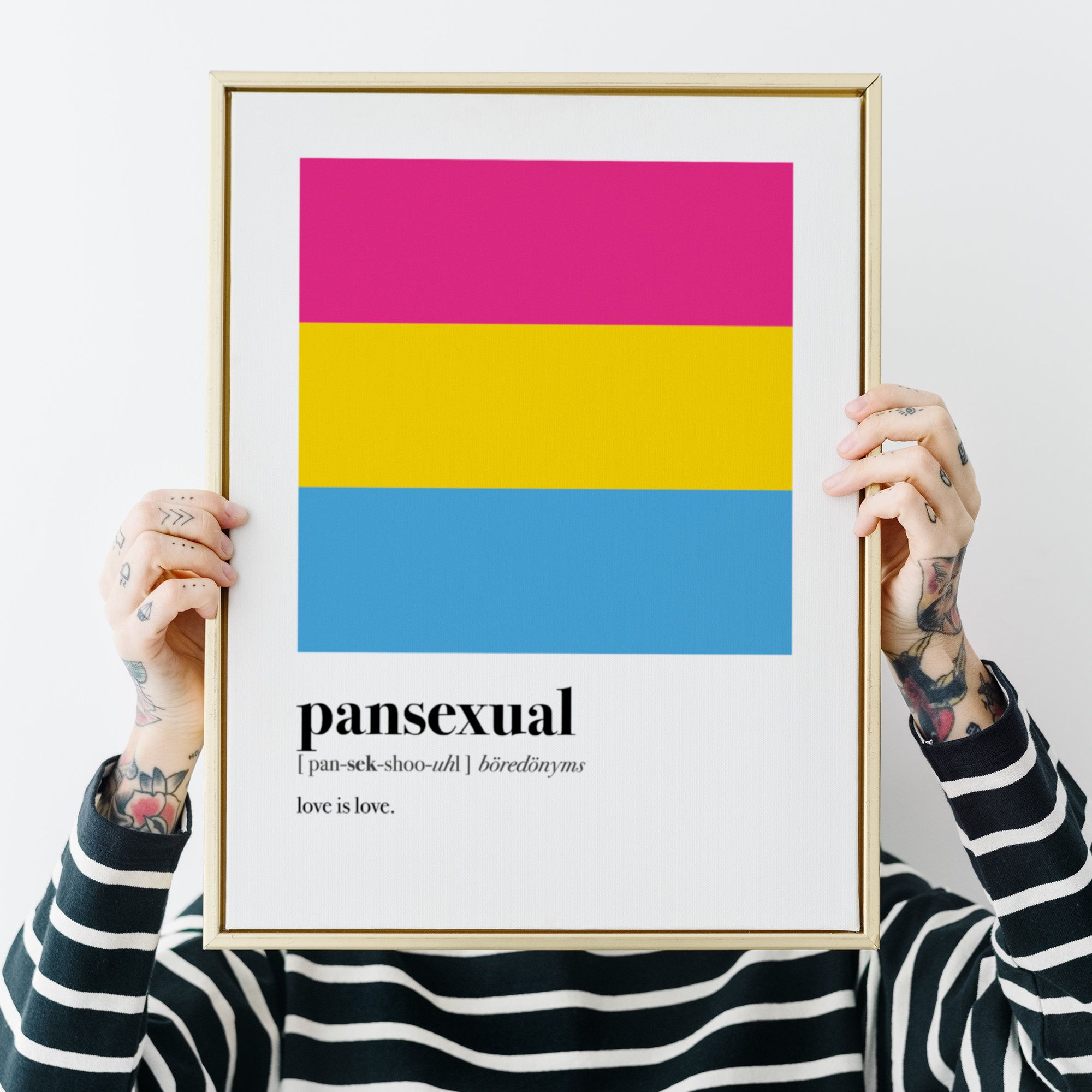 2000x2000 Pansexual Pride Print Pansexuality Modern Art Coming Out