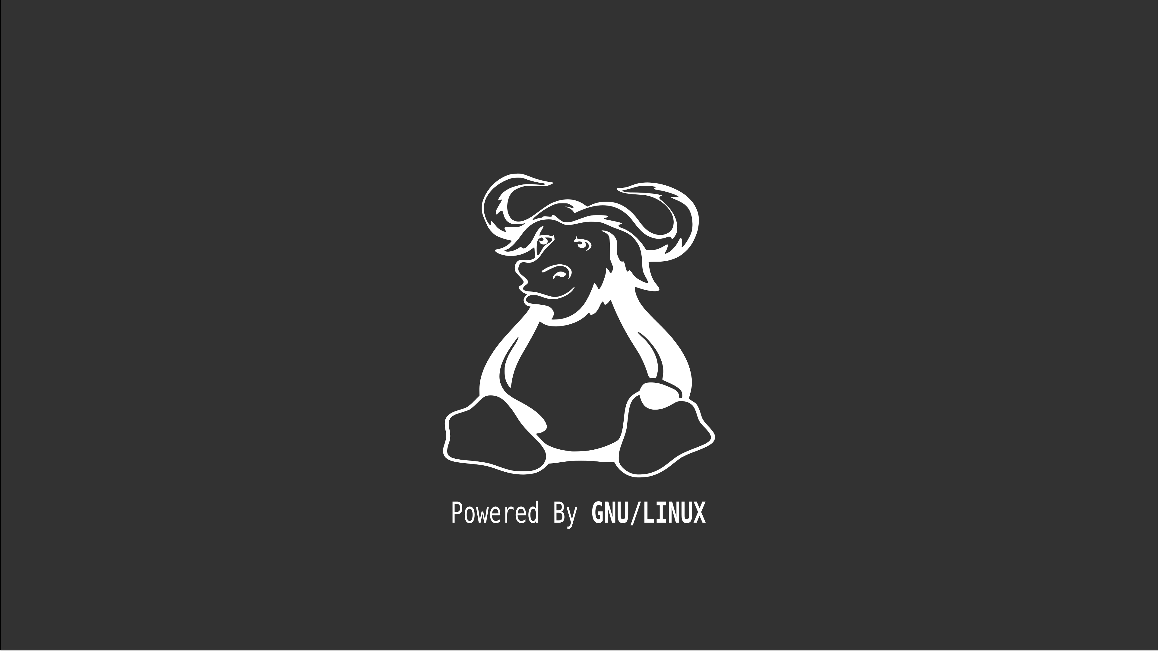 3840x2160 Powered By GNU Linux