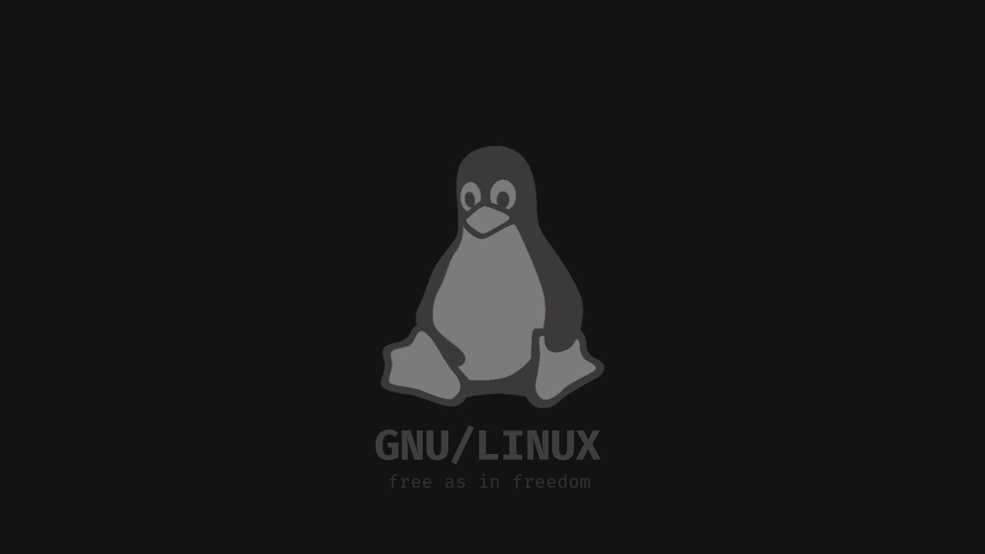 1920x1080 Minimal distraction free linux logo wallpaper