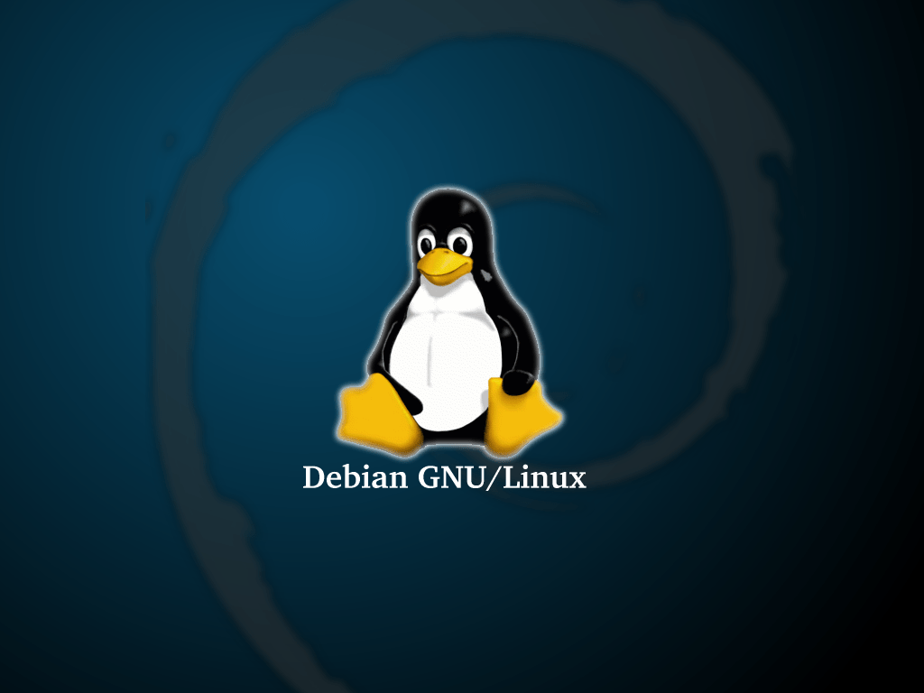 1024x768 Debian Wallpaper Tux 1024x768