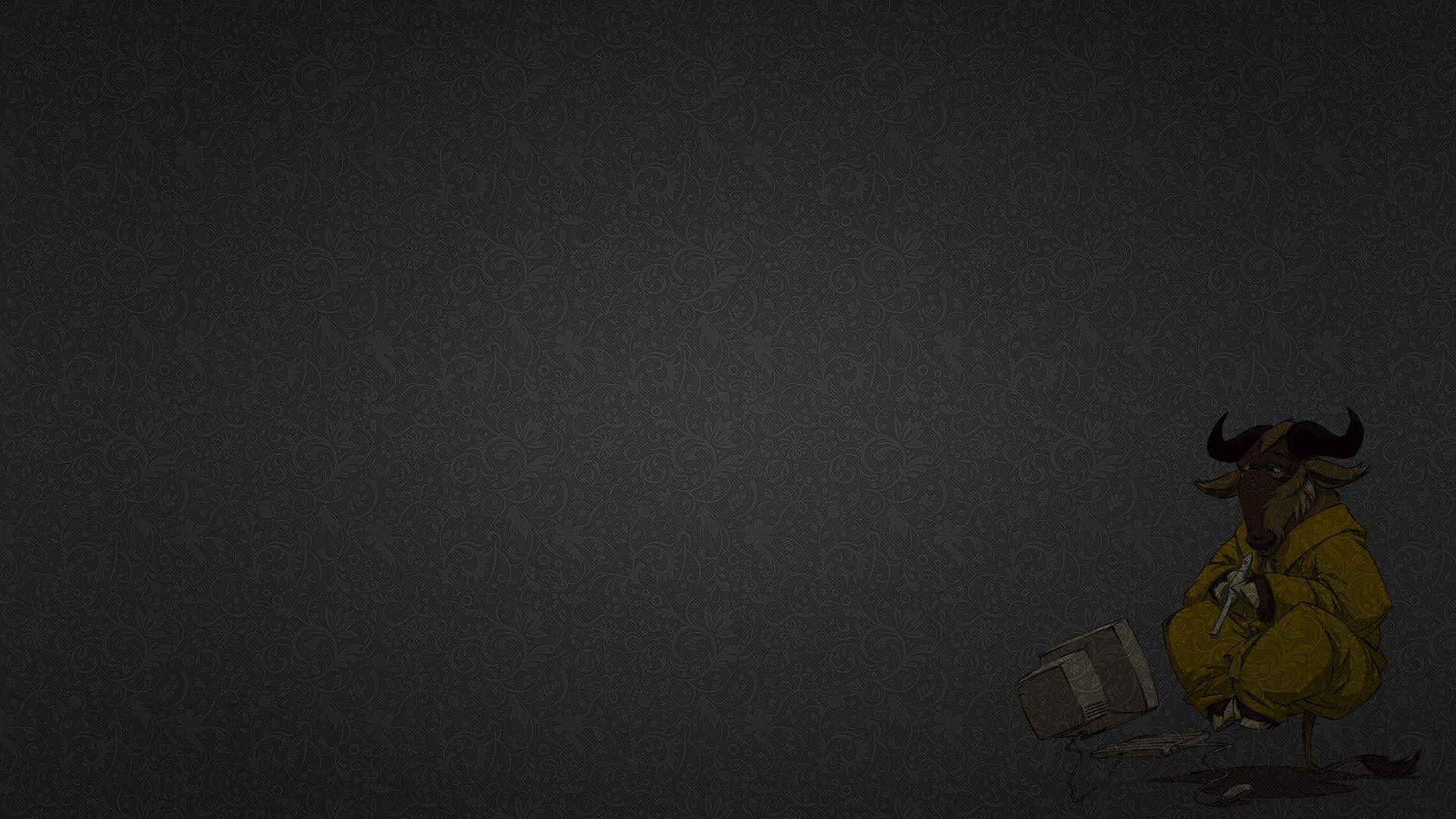 1920x1080 dark, Linux, GNU (1920x1080px) on