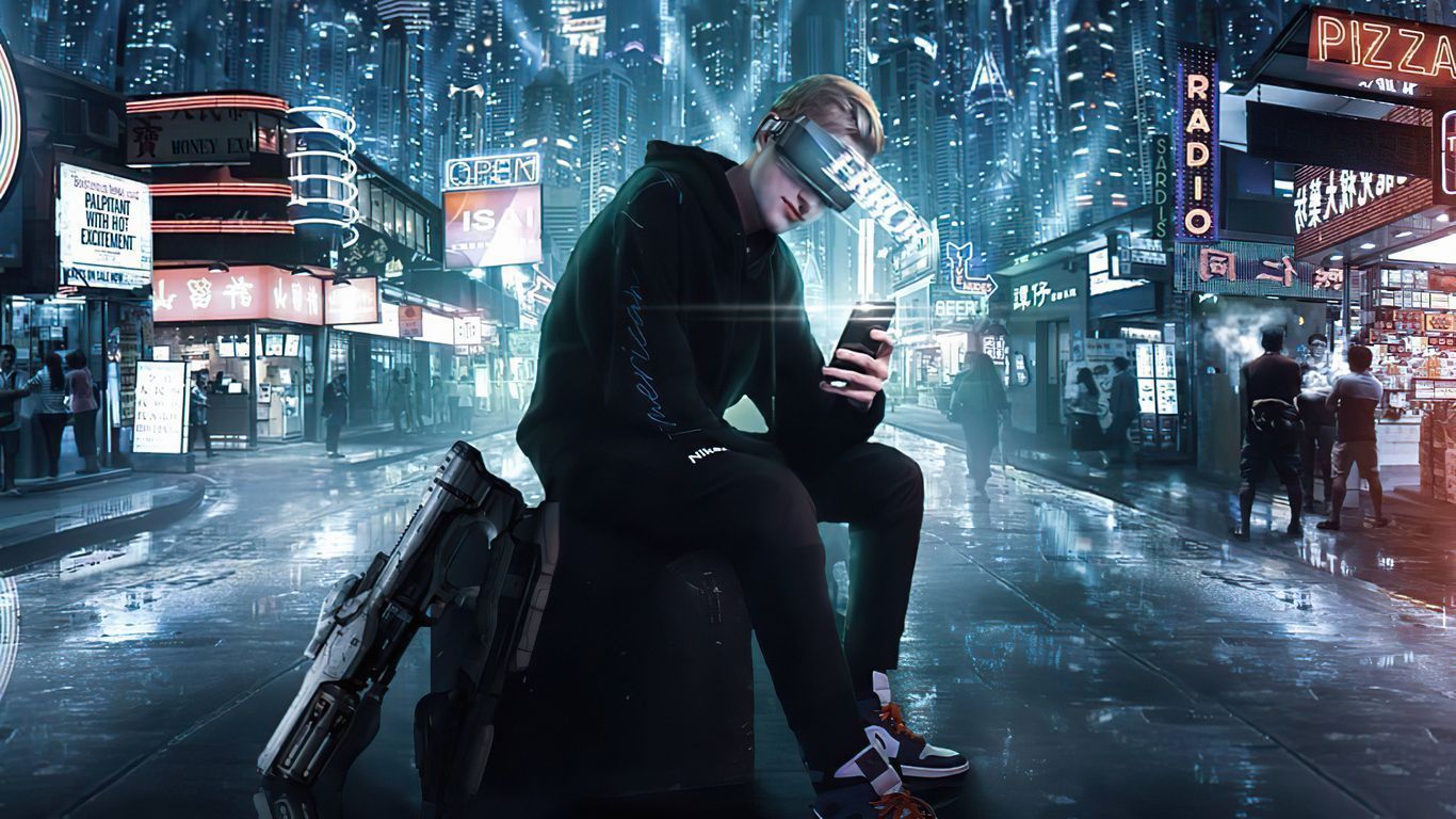 1366x768 Error In City Cyberpunk Boy 4k 1366x768 Resolution HD 4k Wallpaper, Image, Background, Photo and Picture