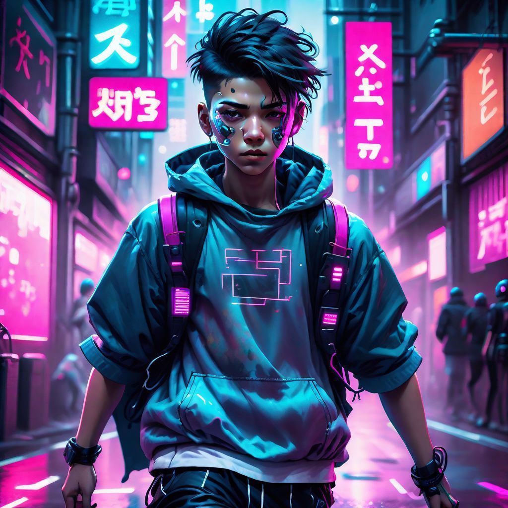 1024x1024 colorful background(cyberpunk style)