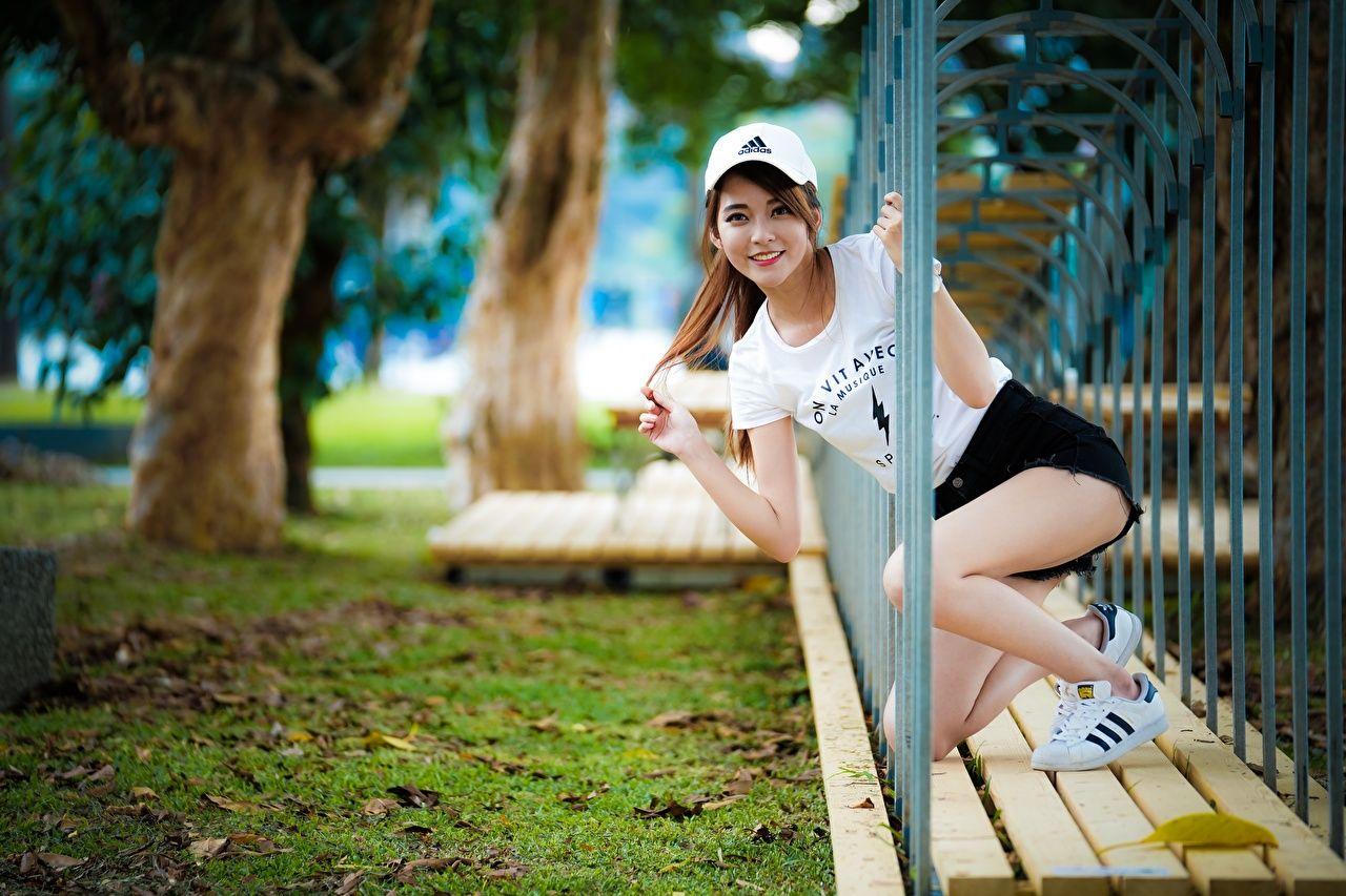 1280x853 Desktop Wallpaper lovely female Asian Baseball cap
