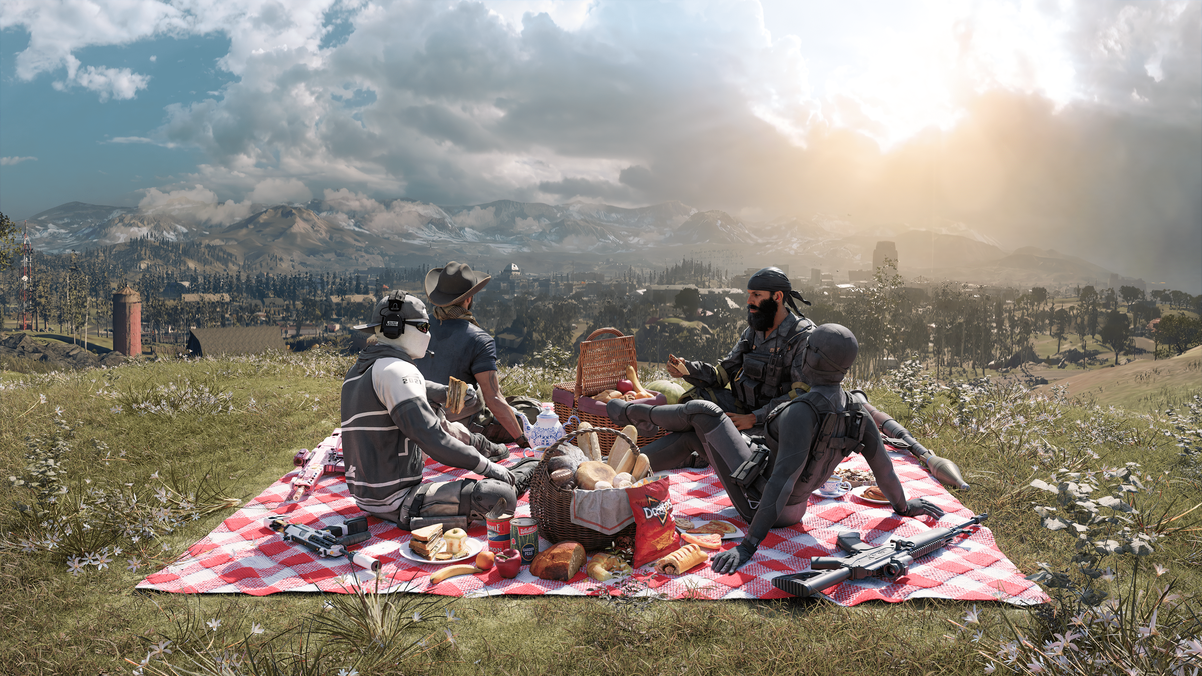 3840x2160 The gang having a lil' picnic in Verdansk (OC) [3840x2160]