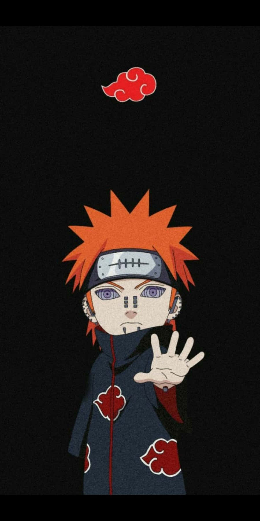 900x1800 Download Pain Rinnegan Akatsuki Cloud Wallpaper