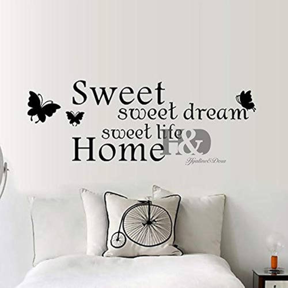 1000x1000 Sofa background wall Wallpaper English word Quotes waterproof sweet home Indoor decorations: Buy Online at Best Price in UAE