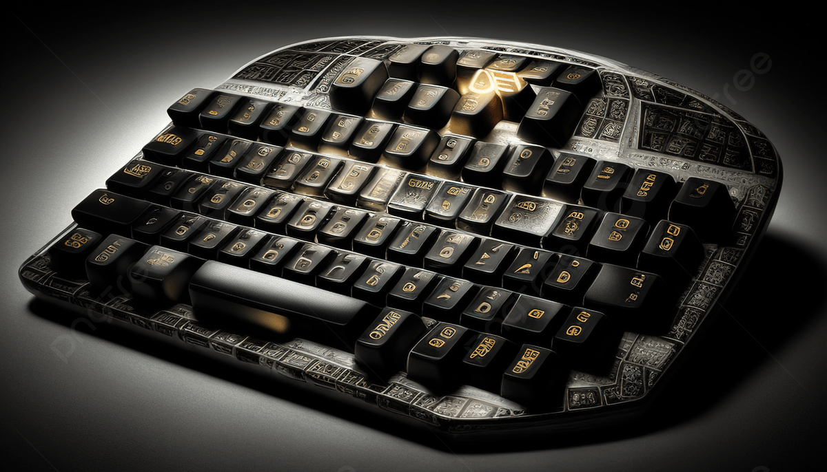 1200x686 Black And Gold Keyboard Is Shown Background, Picture Of Qwerty Keyboard Background Image And Wallpaper for Free Download