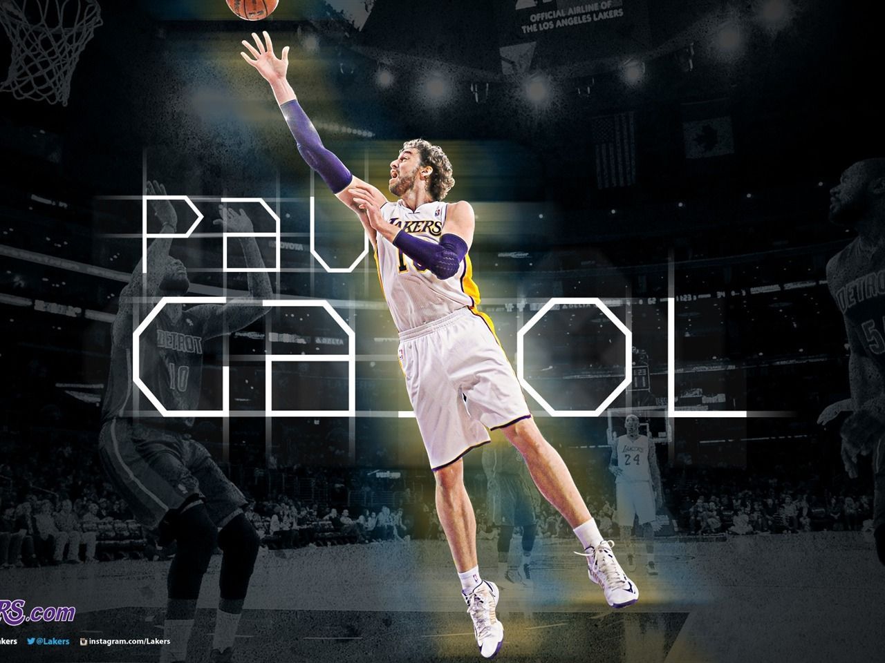 1280x960 Pau Gasol NBA Los Angeles Lakers 2012 13 Season Wallpaper