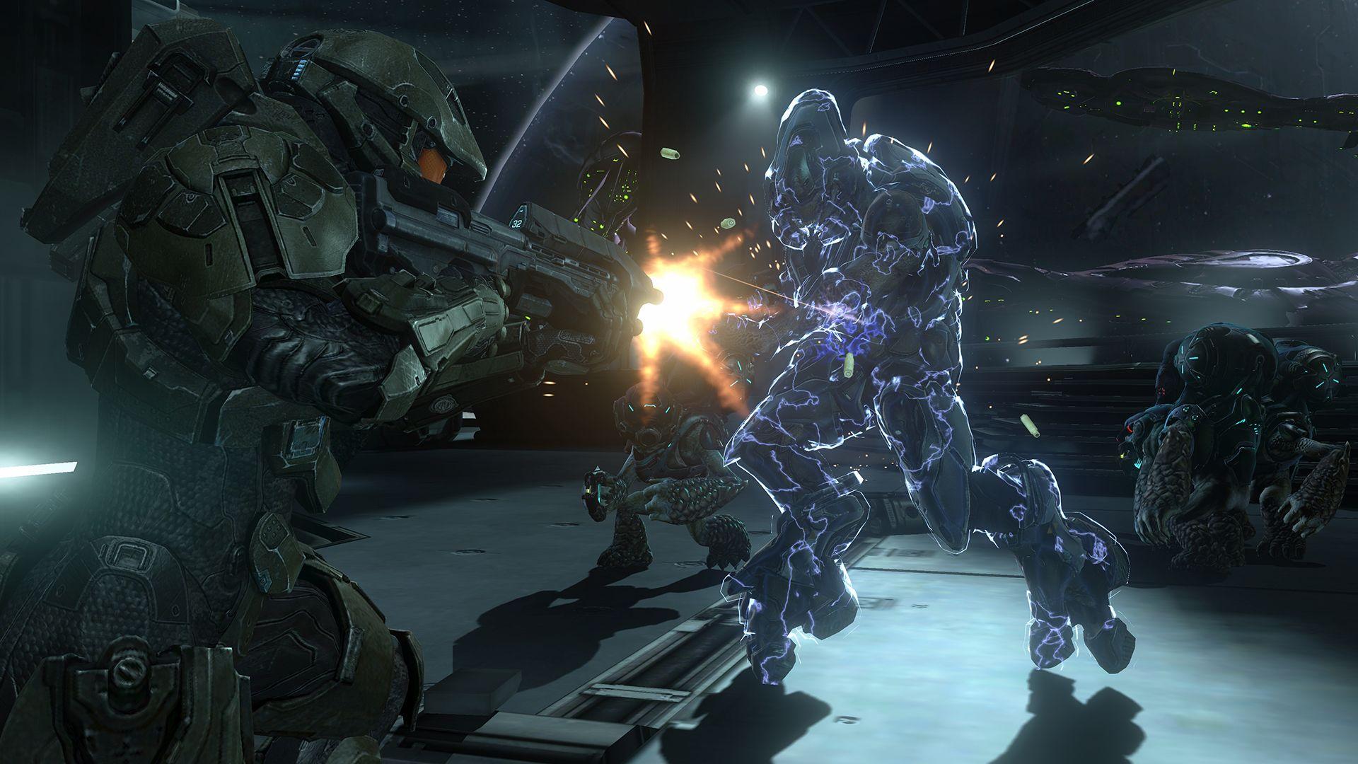 1920x1080 Halo 4 Master Chief Fighting Wallpaper 28288