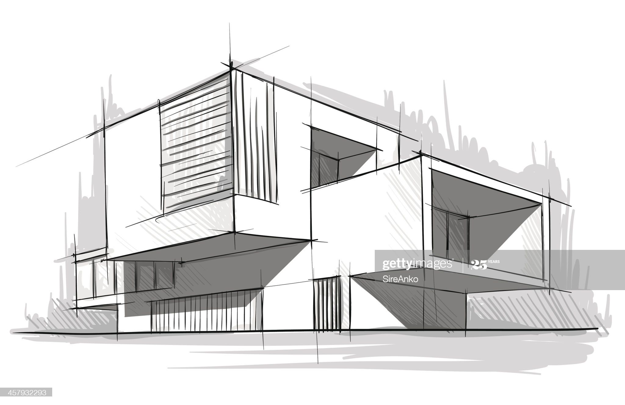 2048x1329 vector illustration of the architectural design. Architecture design drawing, Conceptual architecture, Architecture design sketch