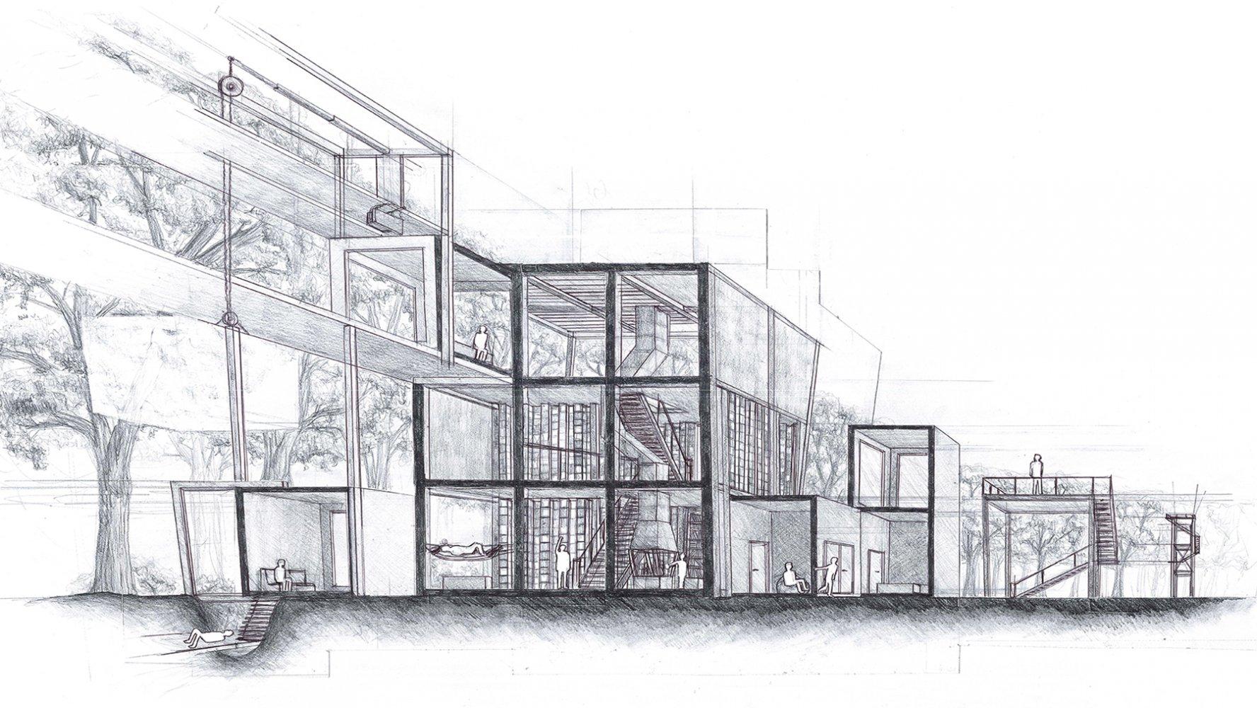 1776x1000 Architecture Sketch Wallpaper